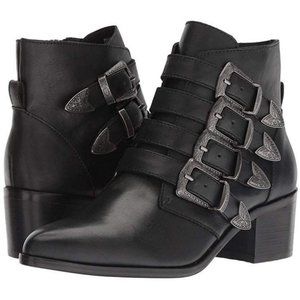 Steve Madden Billey Black Leather Boots